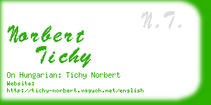 norbert tichy business card